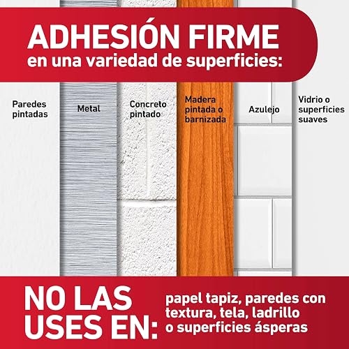 COMMAND 3M Gancho Adhesivo Removible para Baño Grande Blanco 1 pza | Soporta hasta 3.4 kg, Organiza interiores sin dañar, No requiere herramientas, Fácil de instalar, Tiras impermeables