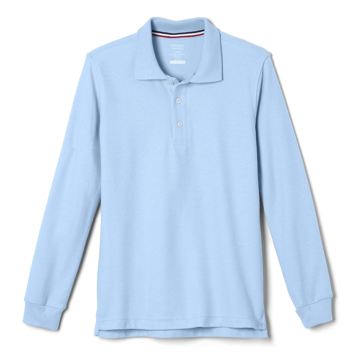 French Toast Camisa Polo Manga Larga para Niño - Light Blue - 6-7