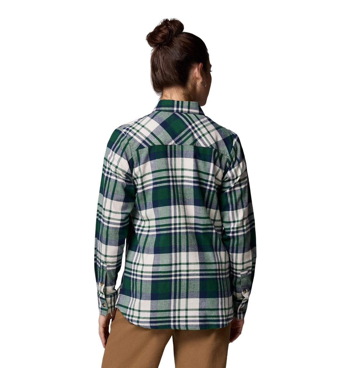 Columbia Calico Basin - Camisa de Manga Larga de Franela para Mujer
