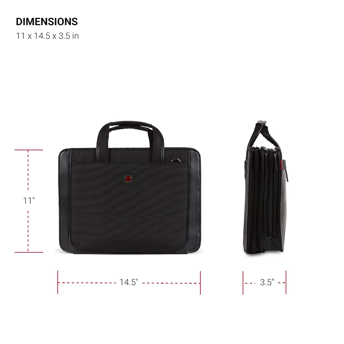Wenger Luggage Proxy 601675 - Padfolio de presentación con cierre, color negro, 14 pulgadas