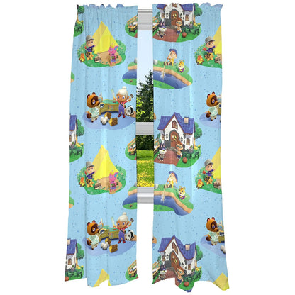 Franco Juego de Cortinas Infantiles con Personajes con Licencia - 208.3An x 213.4Al cm (1 Paneles) - Cruce de animales