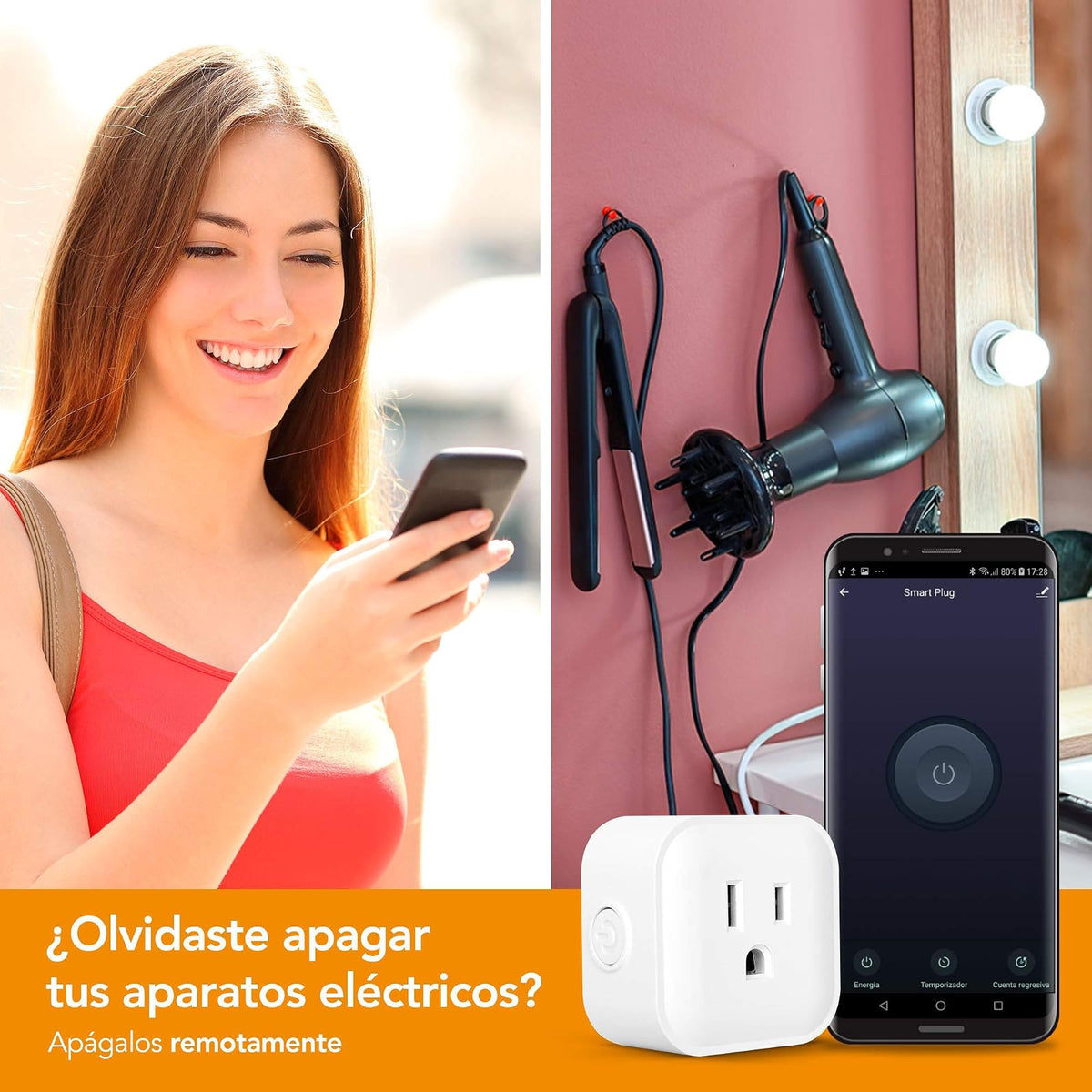 Lloyd's Set de 2 Contactos Inteligentes WiFi Smart Plugs Compatibles con Alexa, No Requieren Hub