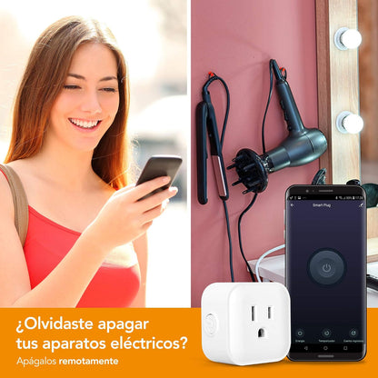Lloyd's Set de 2 Contactos Inteligentes WiFi Smart Plugs Compatibles con Alexa, No Requieren Hub