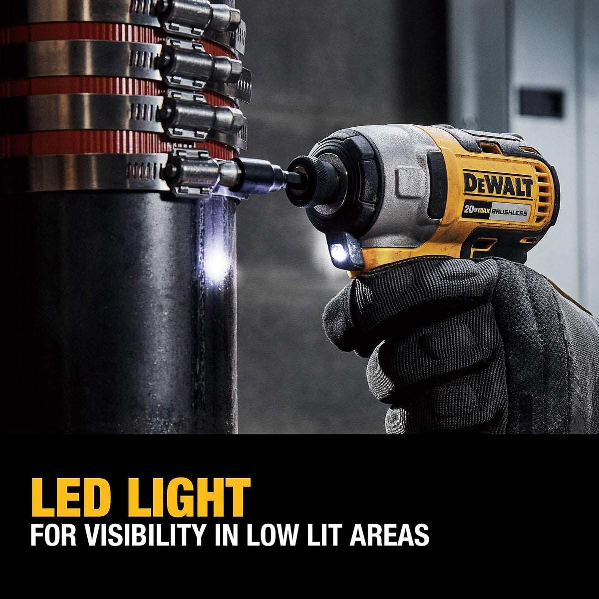 DEWALT driver de impacto de 20 V máximo, 1/4 pulgadas, batería y cargador incluidos (DCF787D1)