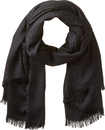 Calvin Klein - Bufanda de cambray suave para uso diario - Talla Única - Negro