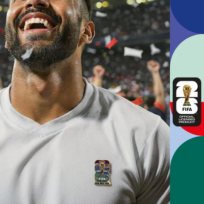 Wagon International Pin de Emblema de países anfitriones 2D con Licencia Oficial de la Copa Mundial DE LA FIFA 2026ᵀᴹ