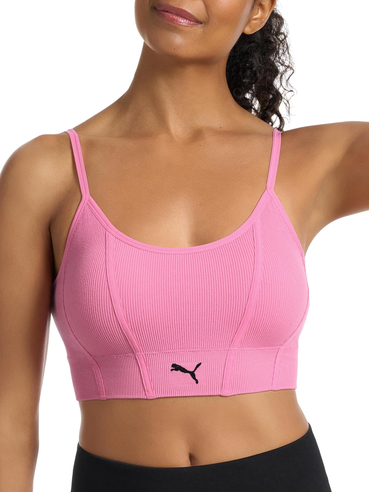 PUMA Brasier Deportivo sin Costuras Paquete de 2 - G - Malva - Gris Jaspeado