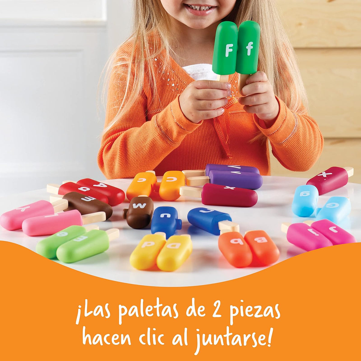 Learning Resources Smart Snacks Alpha Pops -26 Piezas, Edades 2+ Juguetes de Desarrollo Temprano, Abecedario para Niños, Comida de Juguete para Niños