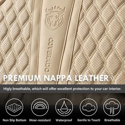 Coverado Front Seat Cover, Funda de Asiento de Automóvil Nappa Piel para Automóviles Funda de Asiento para Automóviles