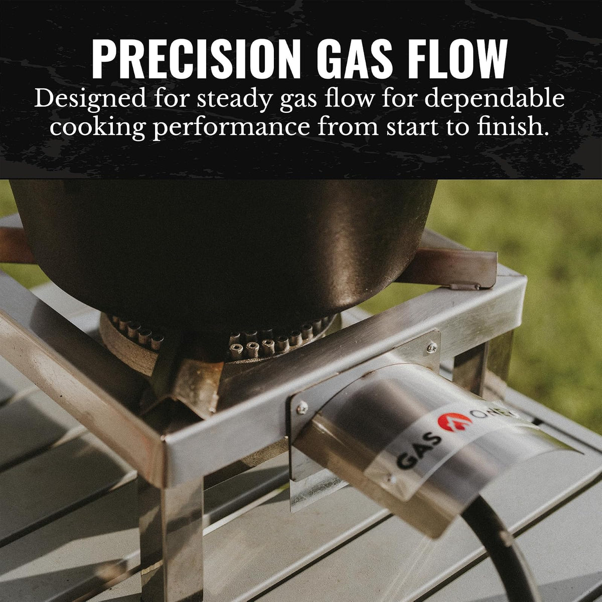 GasOne 50250+2109 Gas ONE High Pressure Cast-Iron Burner Head with Brass Fitting Orifice