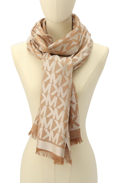 Michael Kors Mk Charm Colorblocked Lws Scarf, Stylish Fashion Accessory for Cold Weather Bufanda Mujer