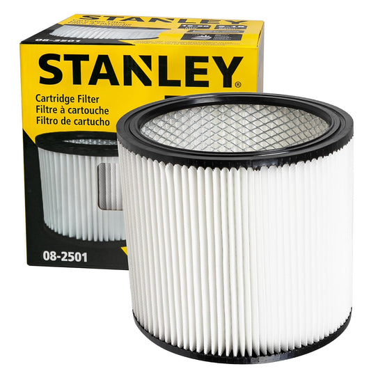 Stanley 08-2501 Filtro de Cartucho para Aspiradoras Húmedas/Secas 5-18 Galones