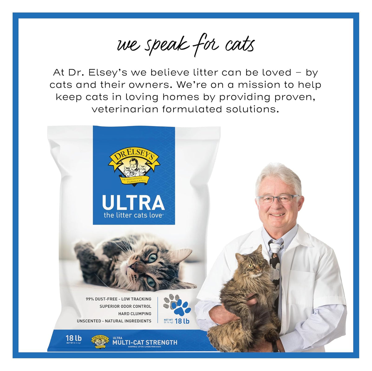 Dr. Elsey's Precious Cat Ultra - Arena para Gatos, Bolsa de 18 Libras