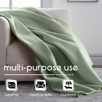 Vellux Manta Original, Individual, Verde Musgo, Twin 66" x 90", 1 | Aislamiento de nailon suave, ligero, lavable a máquina, para todas las estaciones, apto para mascotas