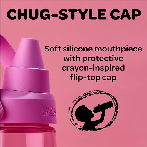 CamelBak Crayola Chug Tritan Renew Botella de agua de flamenco rosa, 25 onzas