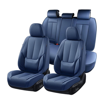 Coverado Funda de Asiento de Coche Funda de Asiento para Coches Funda de Asiento Delantero y Trasero Protector de Asiento de Coche - Azul - FullSet
