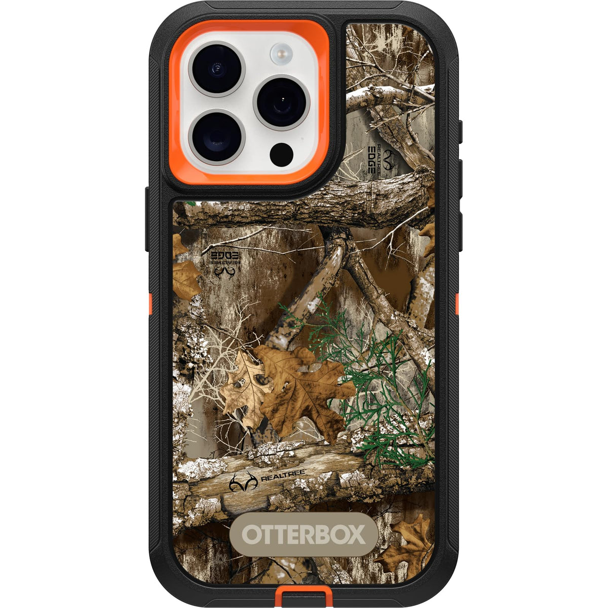 OtterBox Funda Defender Series para iPhone 15 Pro Max, Resistente a Caídas - REALTREE Anaranjado