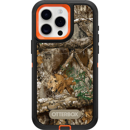 OtterBox Funda Defender Series para iPhone 15 Pro Max, Resistente a Caídas - REALTREE Anaranjado