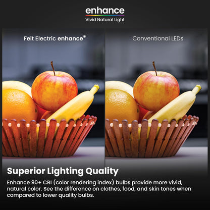 Feit Electric CFC40/950CA/FIL/6 40W EQ DM filamento de vidrio CA10 foco LED, paquete de 6