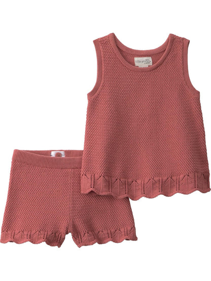 little planet by carter's 2-piece Shorts Set Made With Organic Cotton Conjunto de pantalones cortos bebés niñas - 9 Meses - Óxido