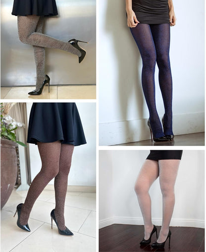 Leg Avenue Mallas Lurex Shimmer para mujer