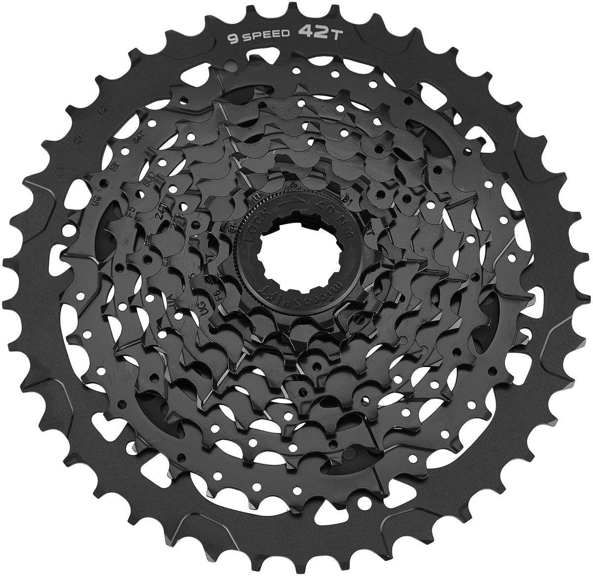 MICROSHIFT Cassette CS-H093A 9V 11-42T MTB Aluminio/Acero Negro