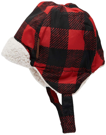JJ Cole Juego de Gorro, Manoplas y Botines de Invierno para bebé, Esenciales de Invierno para bebé, 0 a 6 Meses, Cuadros Rojos