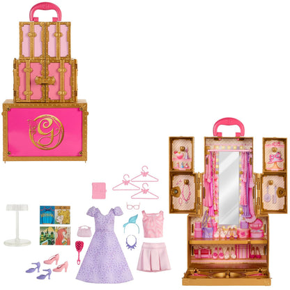 Mattel Universal Pictures' Wicked Glinda's Glamorous Closet con 2 Looks únicos, sorpresas y 13 Accesorios, Inspirado en la película