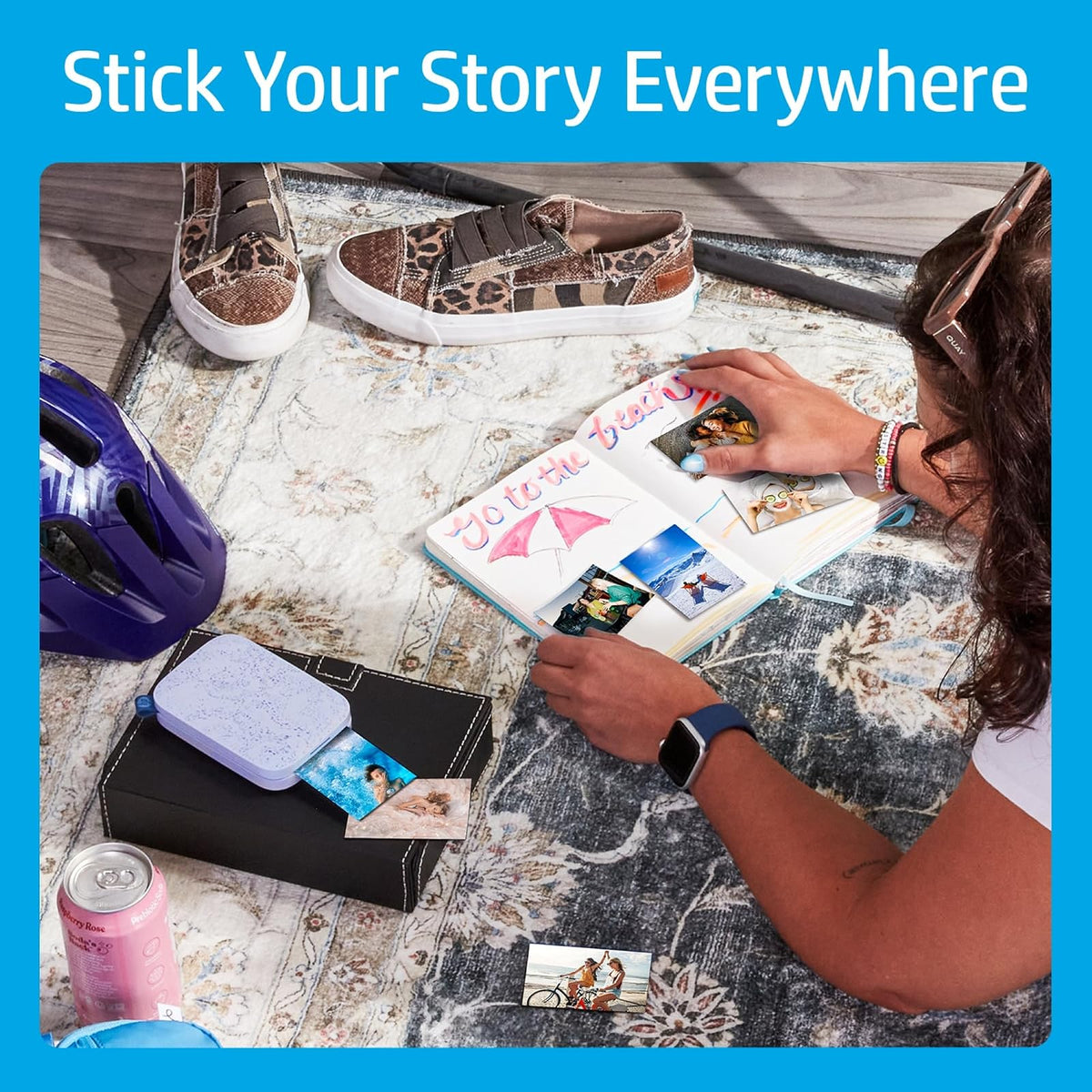 HP Sprocket 2x3 Instant Smartphone Photo Printer - Portable Color Wireless Mobile Printer - Zink Sticky-Back Photos - Print from Compatible iOS & Android Devices with Bluetooth w/App - Lilac