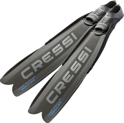 Cressi Gara - Aletas modulares de Impulso para apnea con Cuchillas Intercambiables, diseñadas y Fabricadas en Italia - EU 46 - 47|US Man 12 - 13|US Lady 13 - 14|MX 30 - 30.5 - Negro