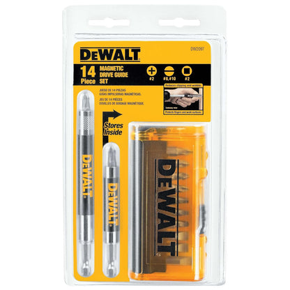 DEWALT (DW2097CS) - Juego de puntas para desarmador, guía de accionamiento magnético, 14 piezas