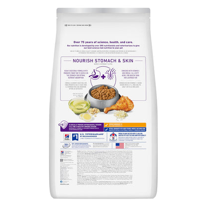 Hill's Science Diet Croquetas para Gato con Piel Y Estomago Sensible 7Kg | Croquetas Hill's para gato, pollo real, piel y estómago sensible, alta digestibilidad, barrera cutánea sana