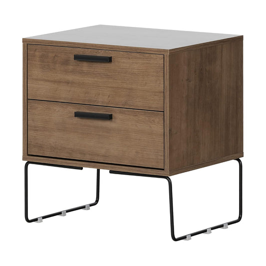 South Shore Buro para recamara con 2 cajones Marrón Slendel. Muebles para recamara, mesas de Noche Furniture