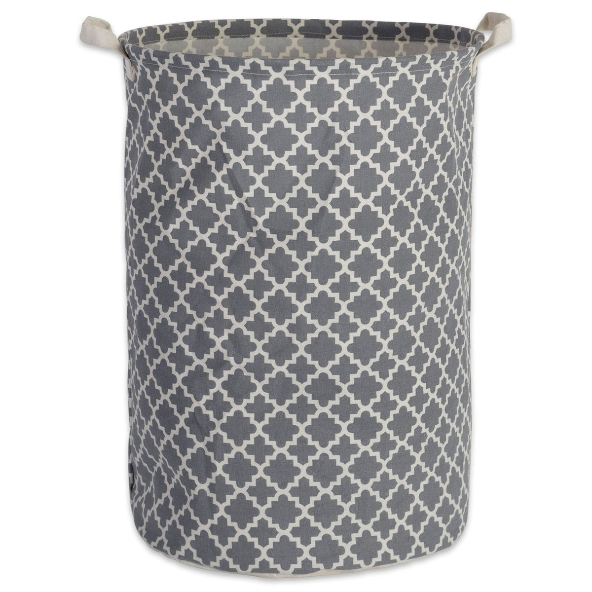 DII Heavy Duty Algodón/Poliéster Cubeta Cesta para la Colada o Bin, Gris (Grey Lattice) - Laundry Hamper - Gris (Grey Lattice)