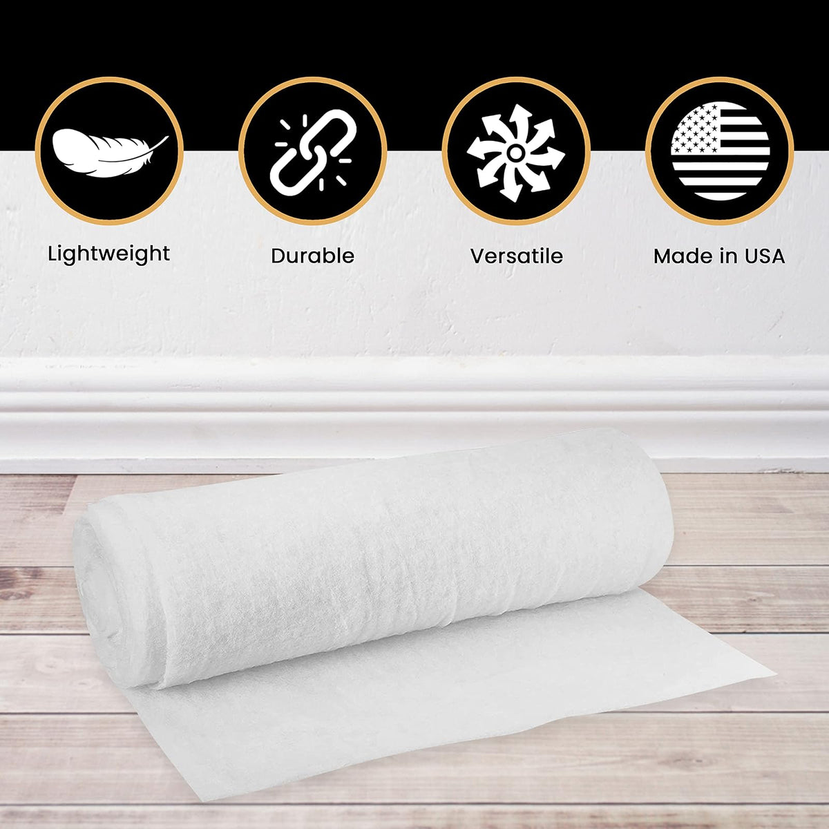 AK-Trading 36 Inch Wide Bonded Dacron Upholstery Grade Polyester Batting (10 Yards)
