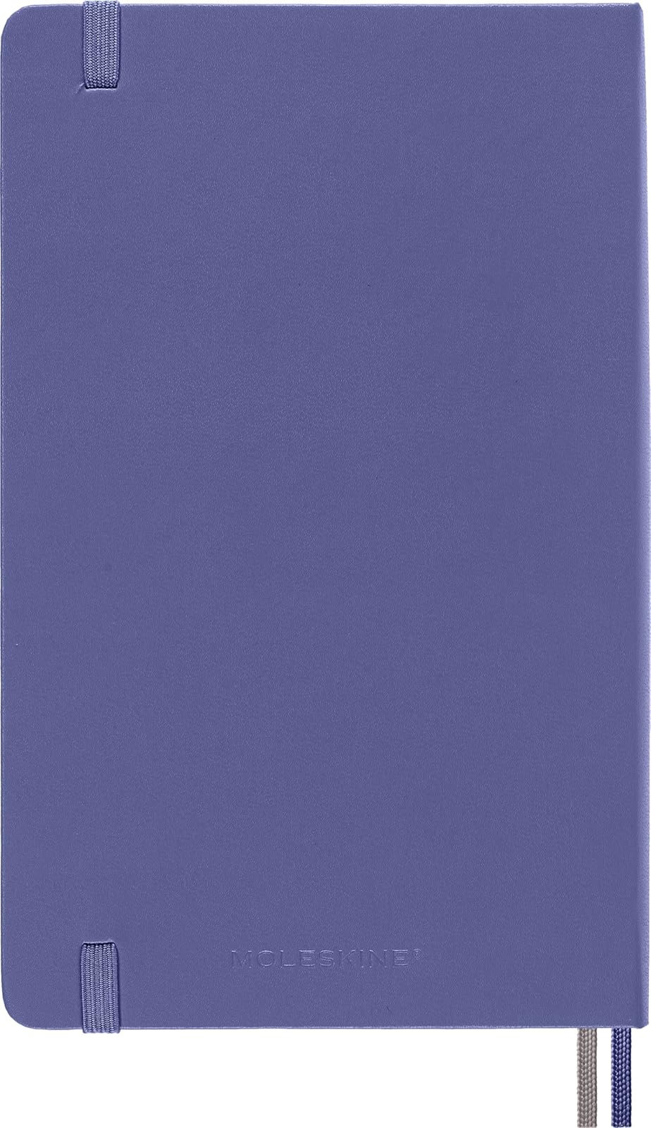 Moleskine Libro de registro de arte, tapa dura, grande (5 x 8.2 pulgadas), punteado, violeta lavanda, 160 páginas