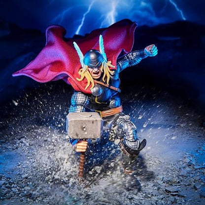 Marvel Legends Maximum Series Thor Figura de Acción Articulada 15 cm | Marvel Legends Figura de acción de 6 pulgadas Serie Máxima Deluxe - Thor