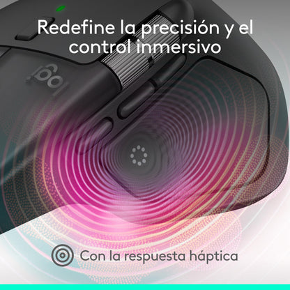 Logitech MX Master 4 Mouse Inalámbrico de Alto Desempeño, Scrolling Ultra-rápido, 8K dpi, Seguimiento sobre Vidrio, Clics Silenciosos, USB-C, Bluetooth - Grafito