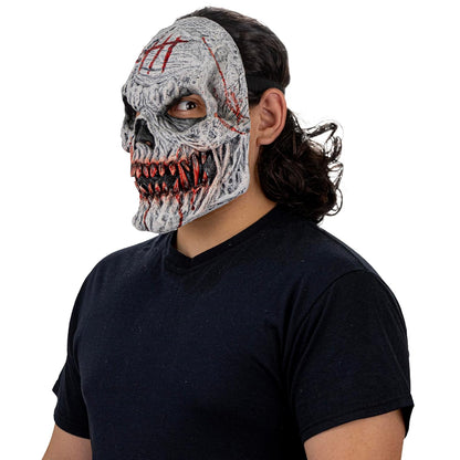 Ghoulish Productions Máscara De Látex Skull fangs gore Monster, Urban Mask Monstruo Creepy, Disfraz Aterrador para Halloween y Fiestas Temáticas, Cosplay Calavera, Diseño Artesanal Face Mask
