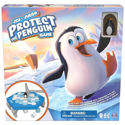 Spin Master Games, Protege al Pingüino - Juego de Estrategia y Suerte para niños, Juegos de Mesa para preescolares, diversión Familiar para 2 a 4 Jugadores, Edades a Partir de 4 años