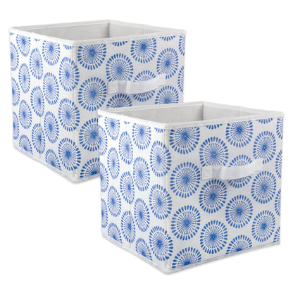 DII CAMZ35079 Papeleras de almacenamiento de tela plegables para guardería, oficinas, hogar, contenedores hechos para adaptarse a organizadores de cubos estándar, pequeños: 28 x 28 x 28 cm, Starburst Blueberry