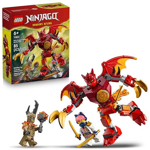 LEGO Ninjago Pack de Combate: Mech Dragón de Kai – Mech de Juguete – Juego con 3 Minifiguras, Entre Ellas Kai y Sora – Set de Construcción para Niños y Niñas Desde 6 Años – 71851
