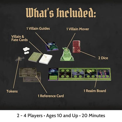 Ravensburger Disney Villainous Filled with Fright - Juego de Mesa de Estrategia - Únete a Oogie Boogie, Lock, Jack Skellington y más, Nueva expansión villana - Línea galardonada - A Partir de 10 años
