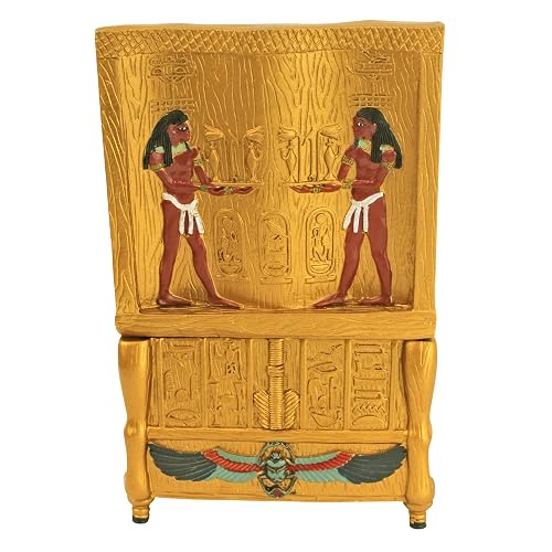 Decoración – Cajita de King Tut Trono Caja de joyería Egipcio – Egipcio estatuas