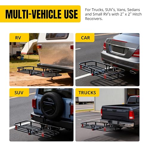 MaxxHaul Soporte de Remolque de Acero 70107, 53 x 19-1/2 in, Receptor de 2 in, 500 LB