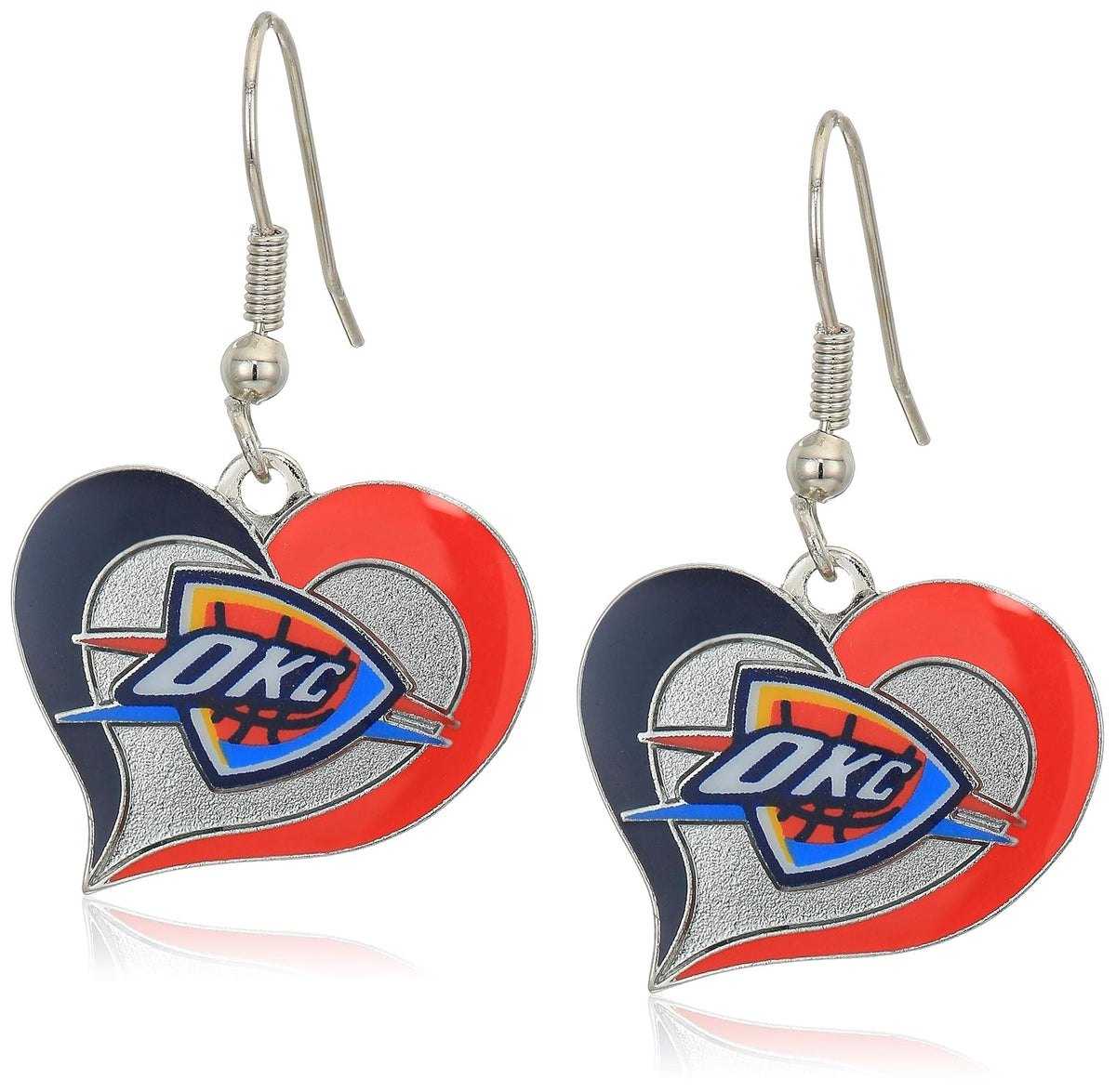 aminco NBA Oklahoma City Thunder Swirl - Arete con Forma de corazón
