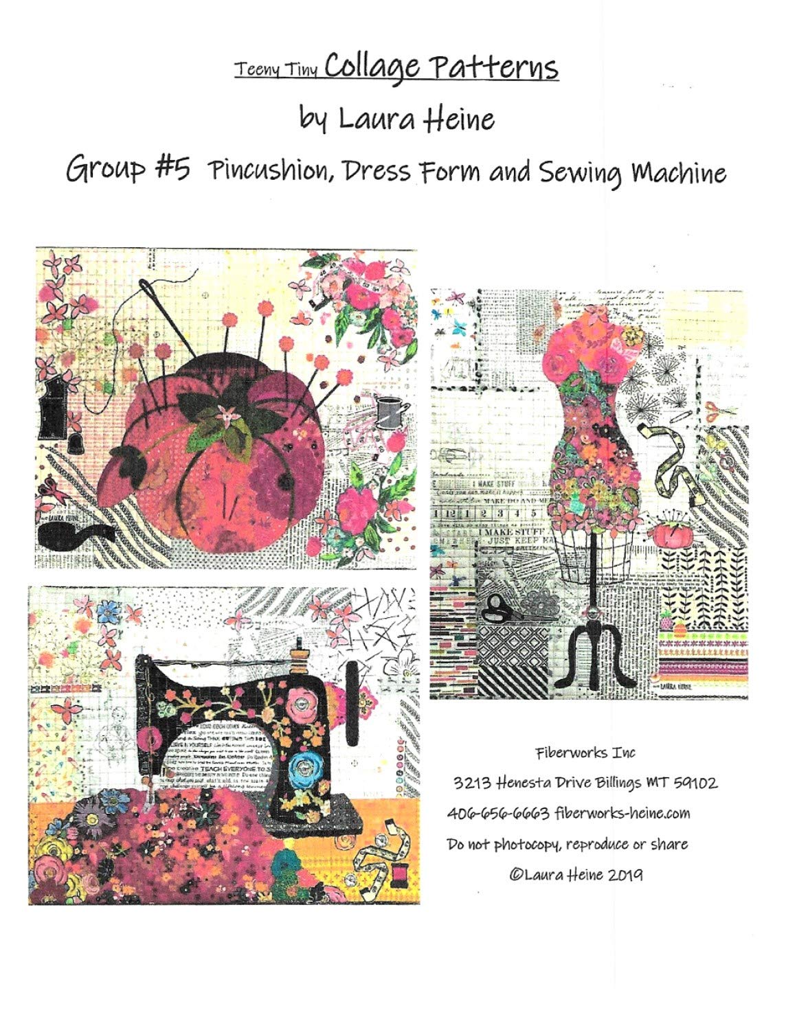 Laura Heine Teeny Tiny Applique Collage Group #5 patrón