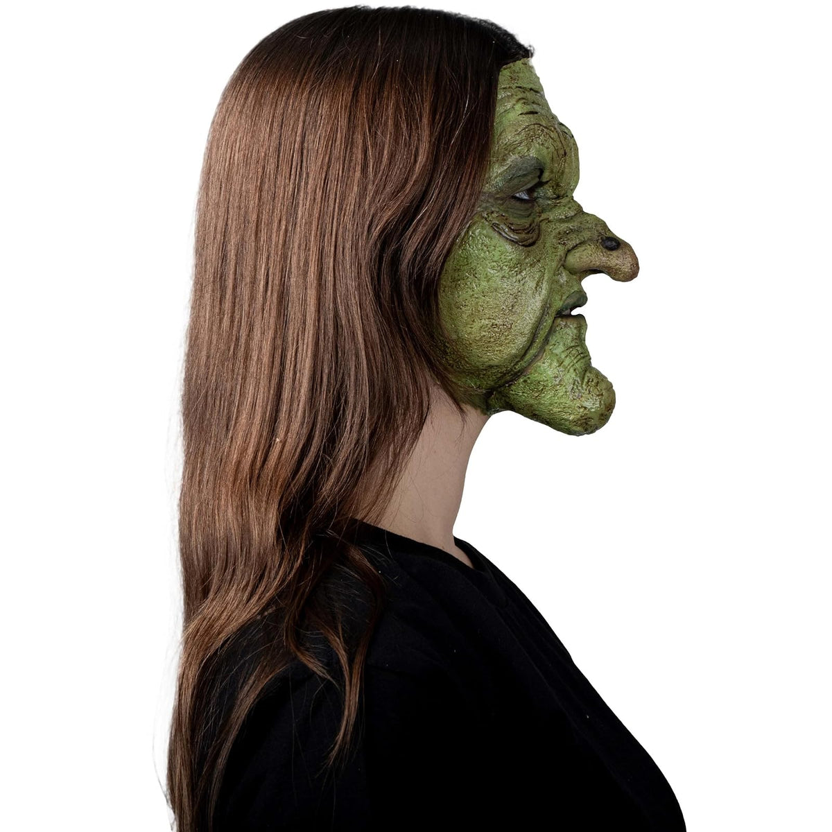 Ghoulish Productions Aplicaciones De Látex Green Witch 3 Piezas, Efectos para Cosplay Bruja Verde FX para Disfraz, Protesis de 3 Piezas ideal para Disfraz Halloween y Fiestas Temáticas