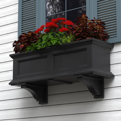 Mayne Inc Fairfield Soportes decorativos, 2 unidades, plástico, negro, estándar (5856-B)