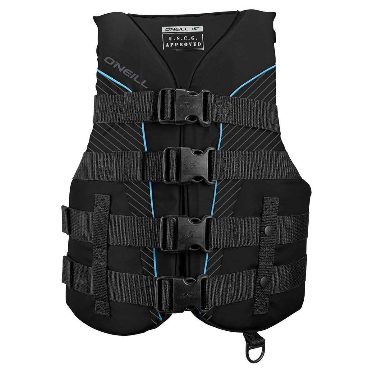 Chaleco Salvavidas para Mujer Superlite USCG de O'Neill - Negro - Negro - Negro: turquesa. - G - Chaleco